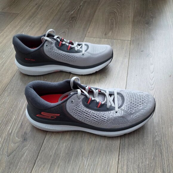 Skechers Go Run Pure 4 'Grey Orange' - Picture 2 of 6